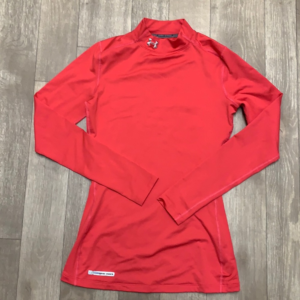 Womens Under Armour Fitted Coldgear Mock Active Shirt